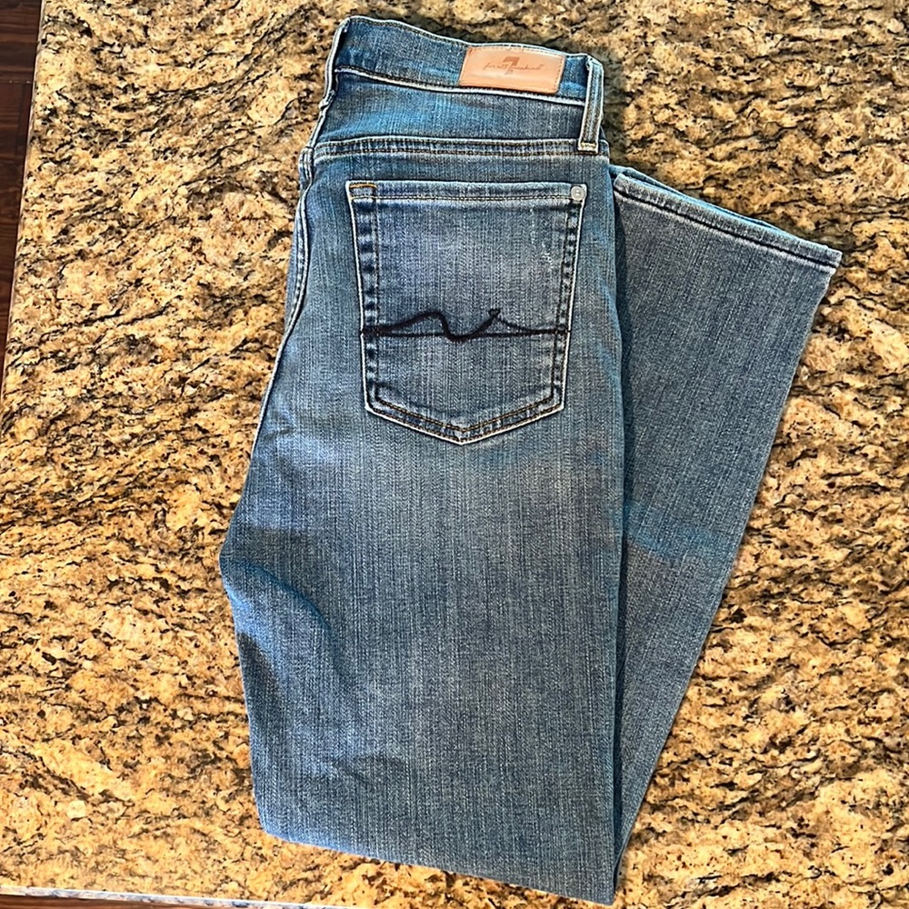 7 for All Mankind Josefina Hidden Button Fly Boyfriend Jeans, Size 27